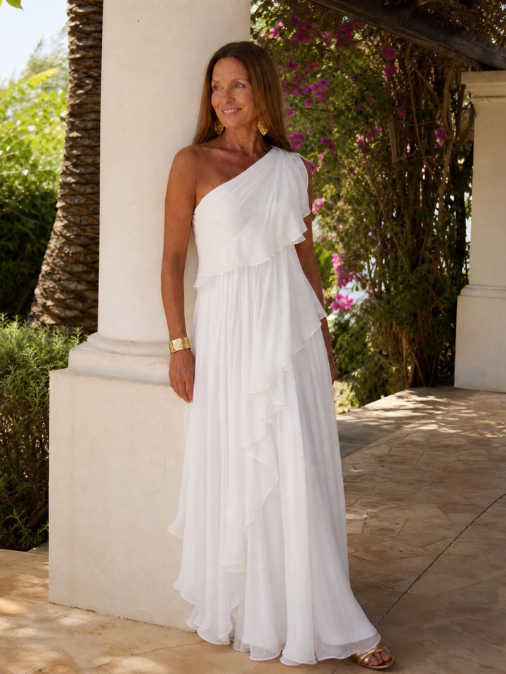 Eliana™ | One-Shoulder Chiffon Maxi Dress