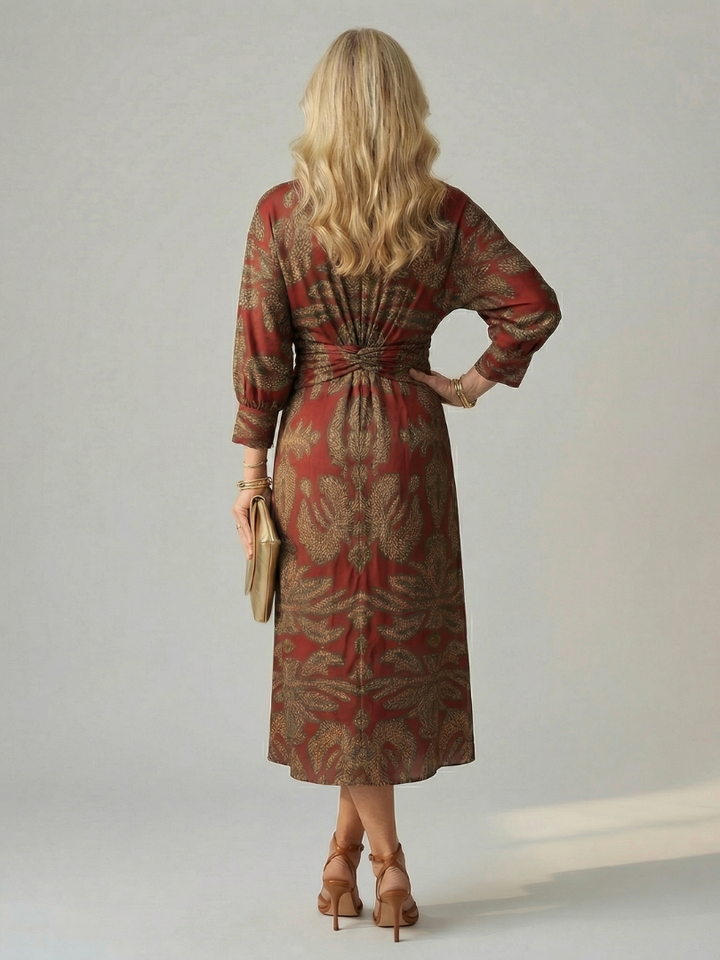 Luna | Natural Wrap Midi Dress