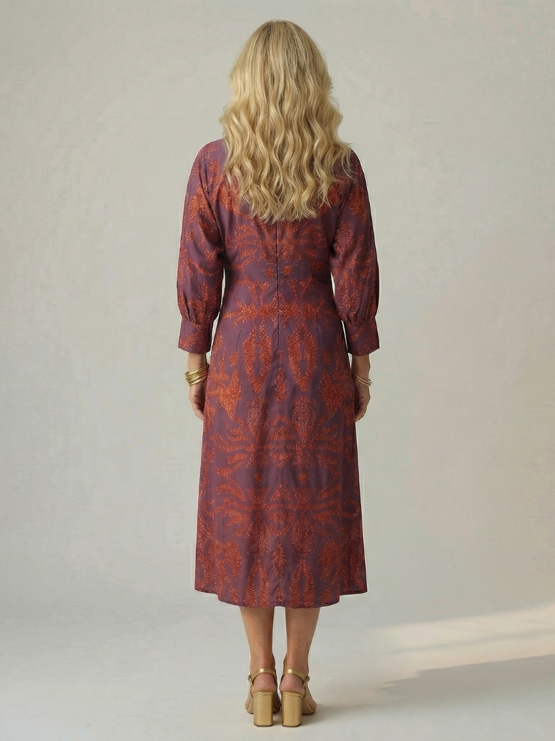 Luna | Natural Wrap Midi Dress