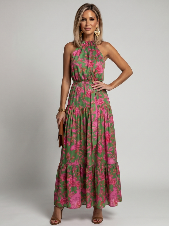 Gabriele | Draped Halter Midi Dress