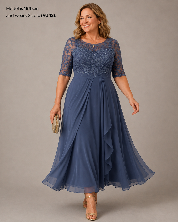 Rose – The Flattering Lace Midi Dress