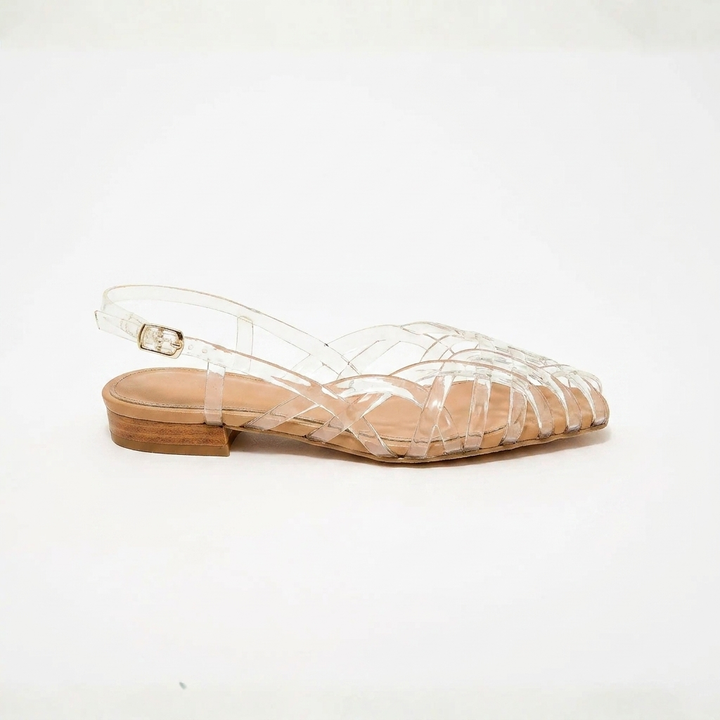 Aria Braided Leather Slingback Flats – Effortless Summer Comfort, All Day