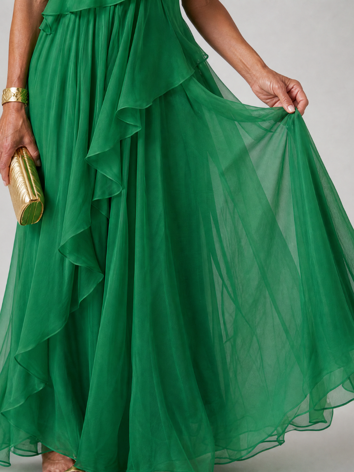 Eliana™ | One-Shoulder Chiffon Maxi Dress