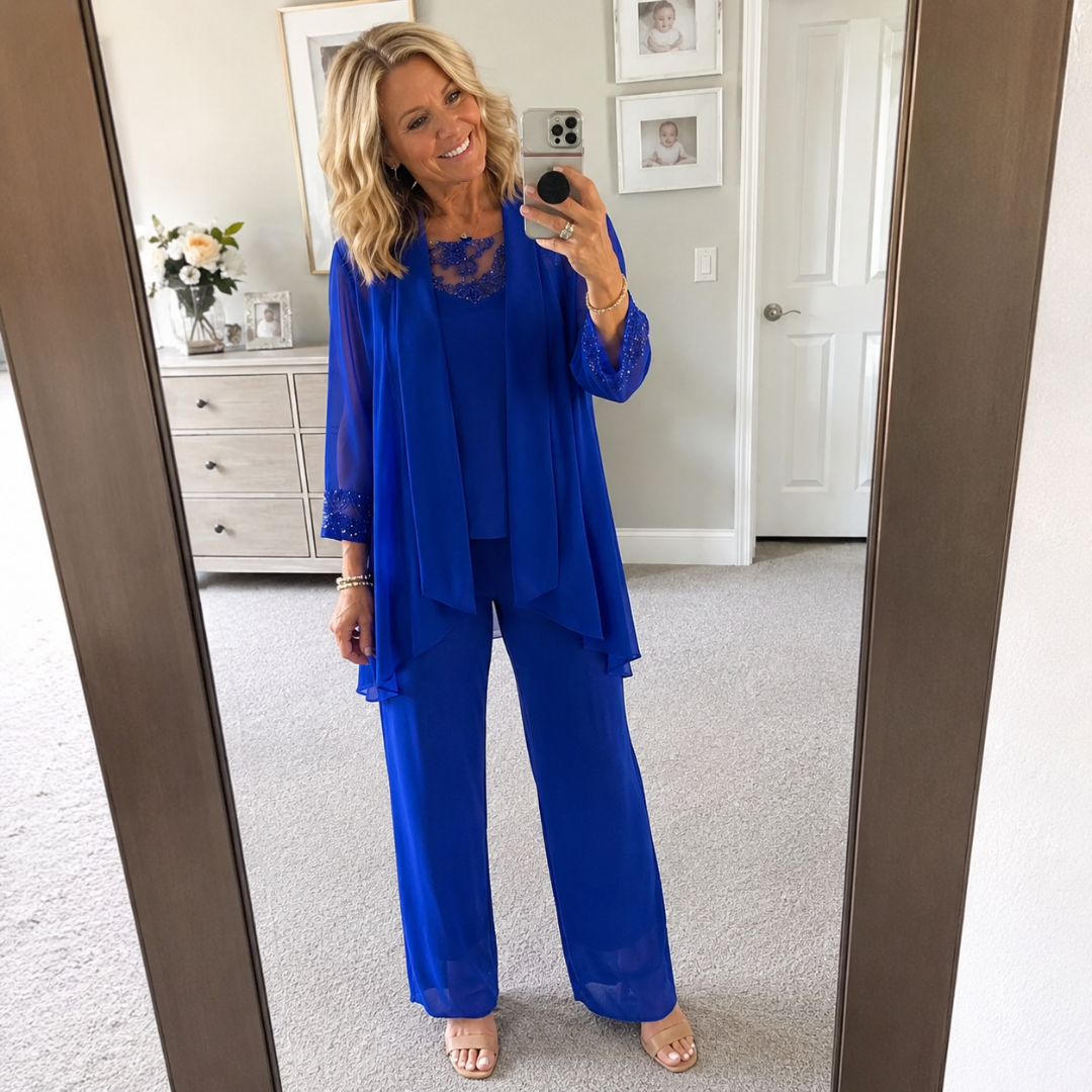 Eleanor™ | Flowing Jacket & Wide-Leg Pant Set