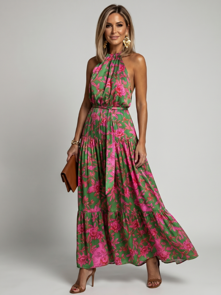 Gabriele | Draped Halter Midi Dress
