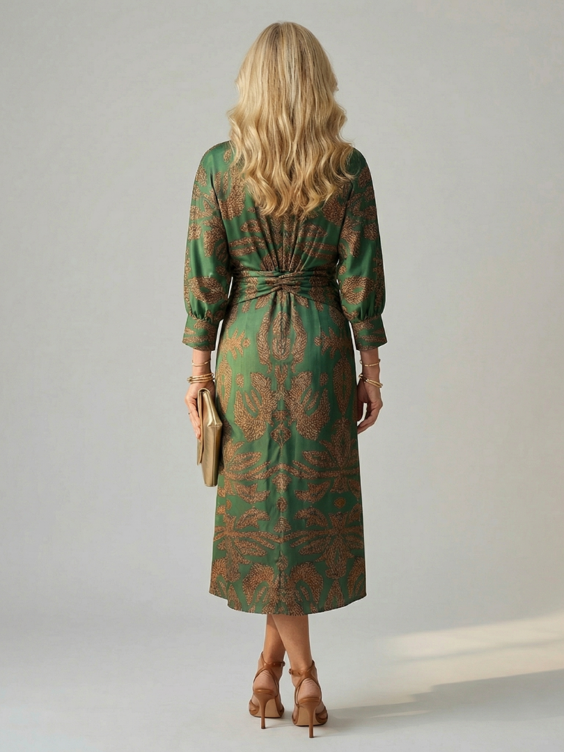 Luna | Natural Wrap Midi Dress