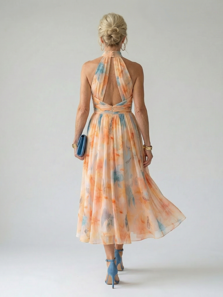 Rita | Soft Halter Neck Midi Dress