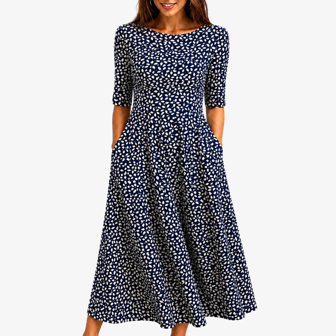 Midnight Bloom - Floral Pocket Maxi Dress