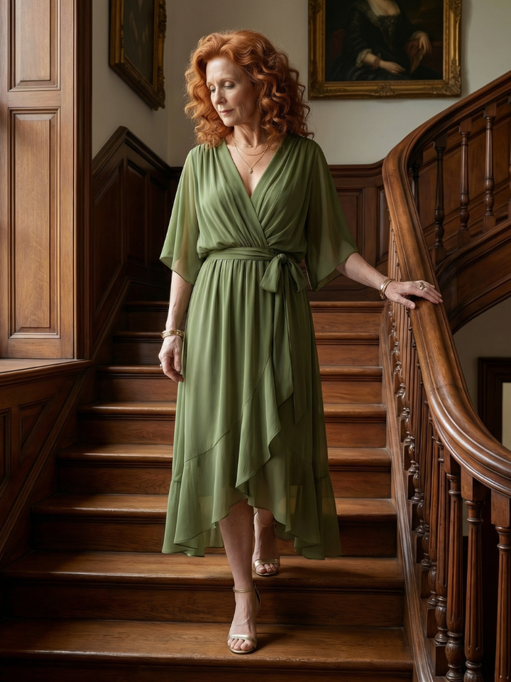 Rosalia | Light Drape Midi Dress