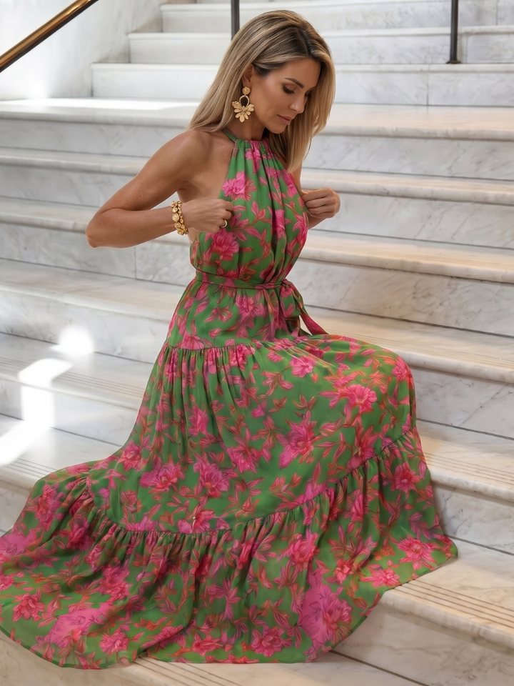 Gabriele | Draped Halter Midi Dress