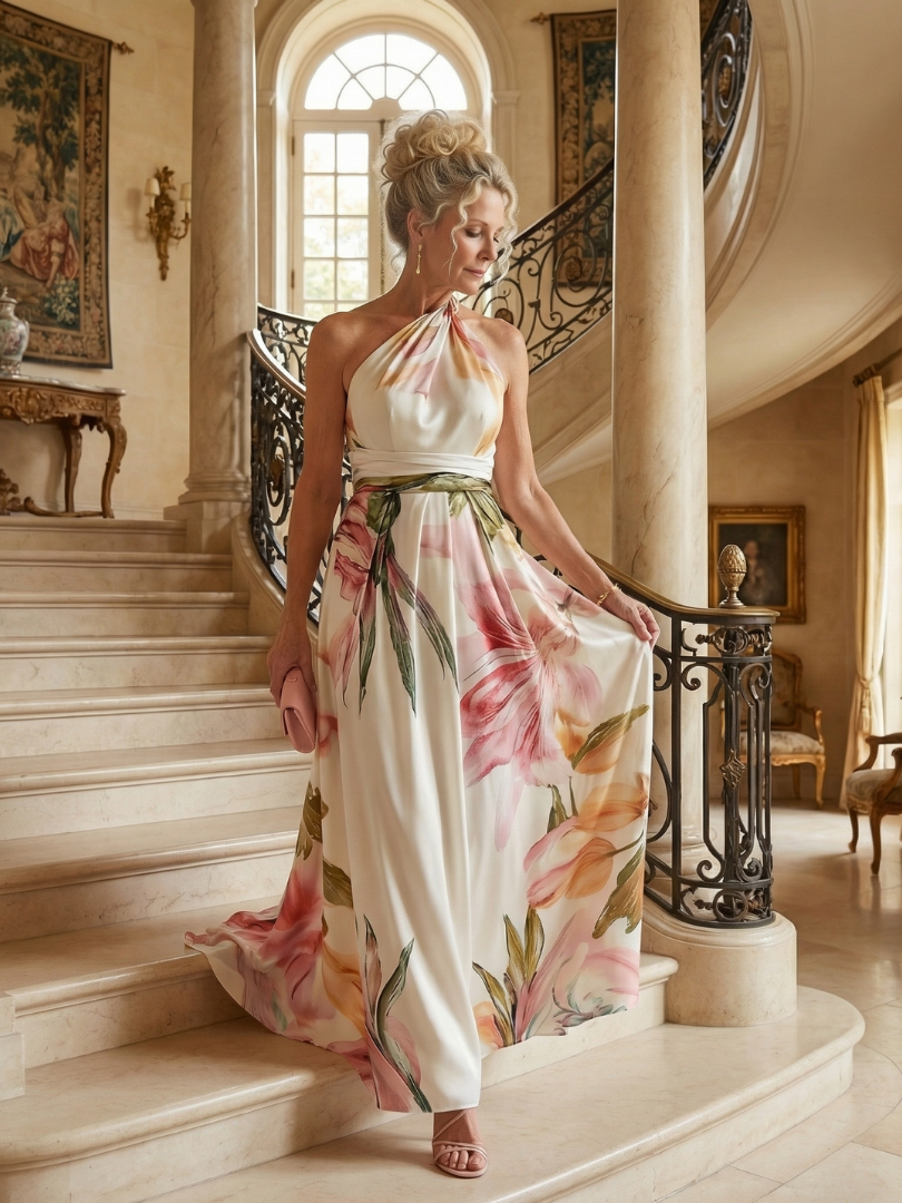 Sandra | Light Floral Maxi Dress