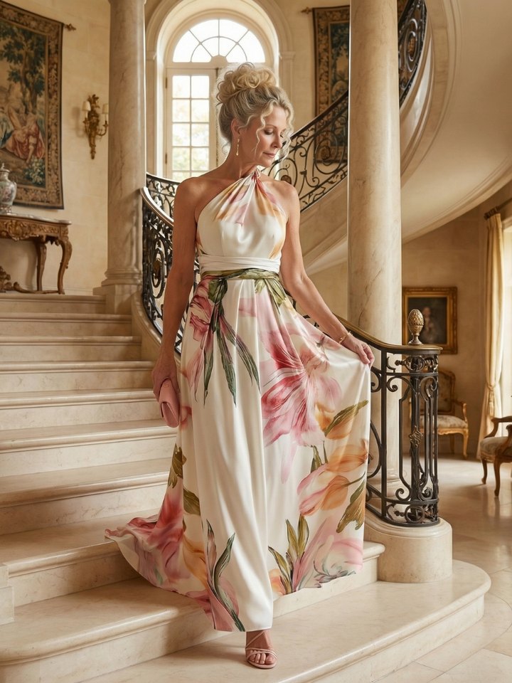 Sandra | Light Floral Maxi Dress