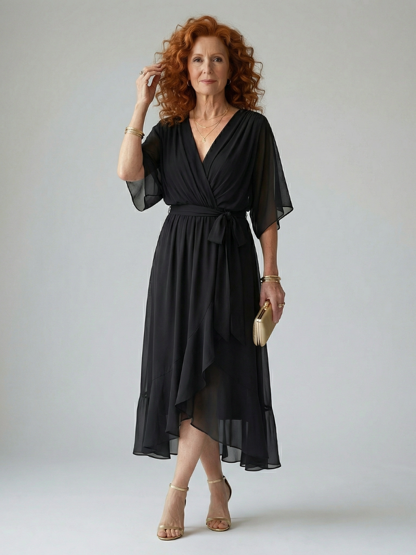 Rosalia | Light Drape Midi Dress