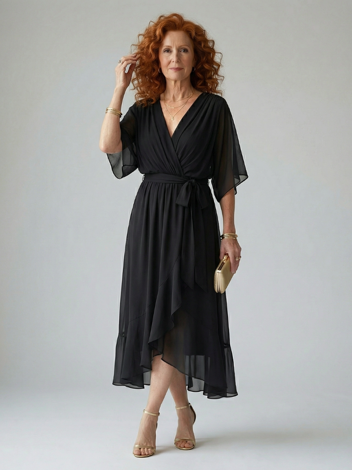 Rosalia | Light Drape Midi Dress
