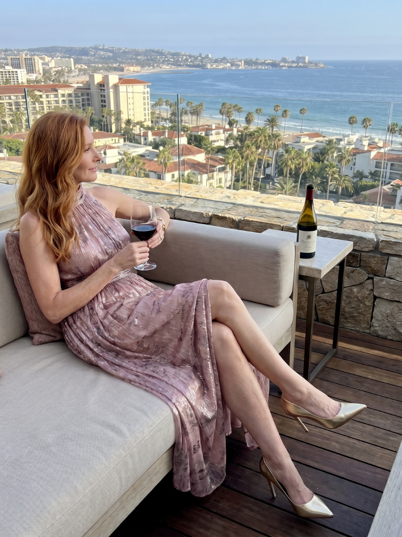 Alessandra | Textured Finish Sleeveless Midi Dress