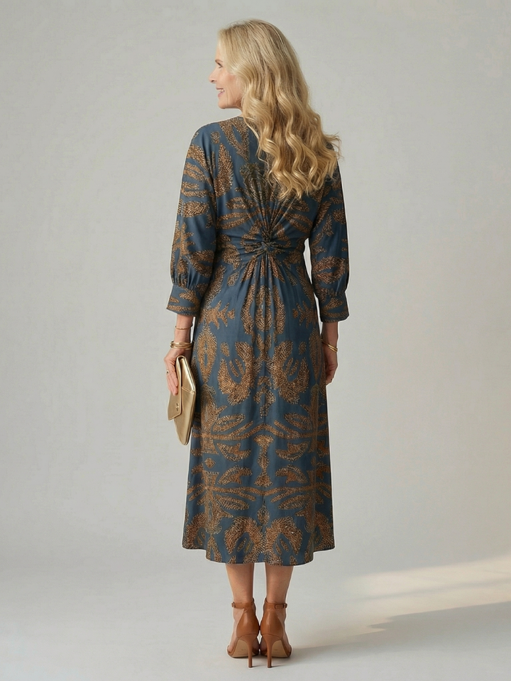 Luna | Natural Wrap Midi Dress