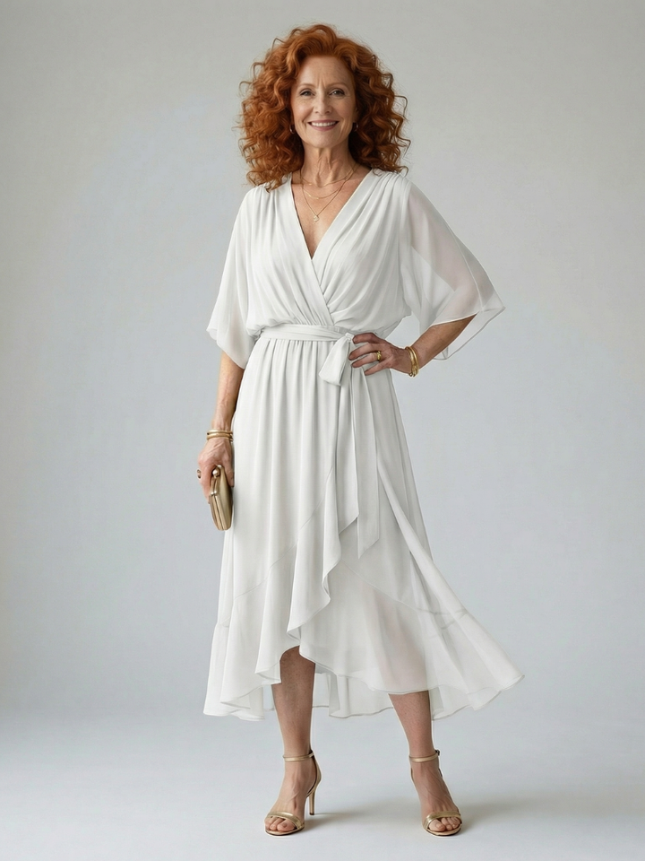 Rosalia | Light Drape Midi Dress