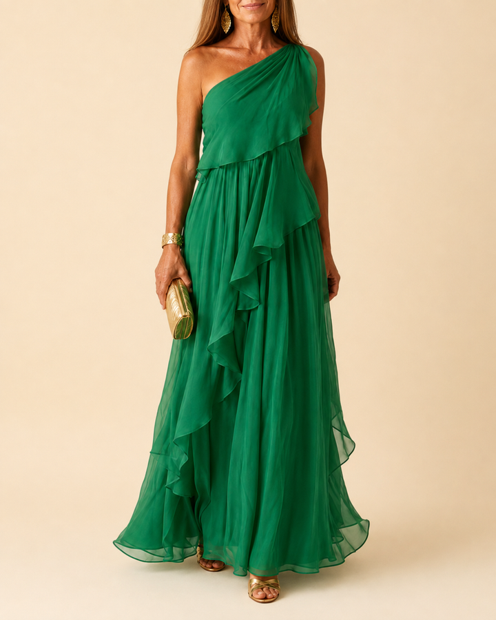Ela | Cascading Ruffle Maxi Dress