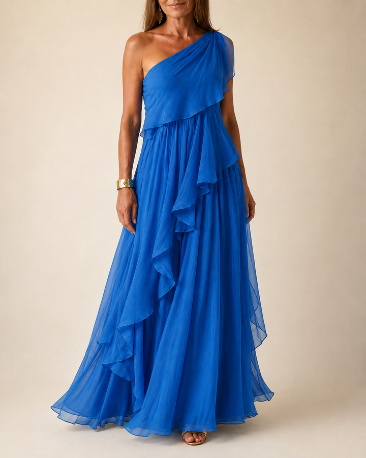 Ela | Cascading Ruffle Maxi Dress