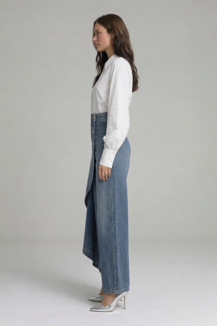 Vireon Asymmetric Denim Pants
