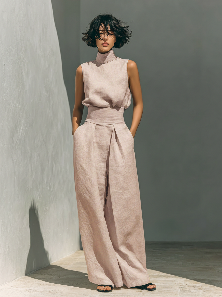 Maria – A minimalist cotton and linen set