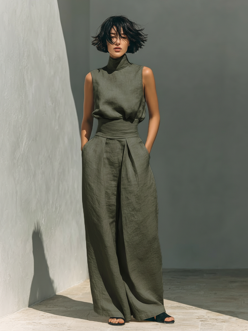 Maria – A minimalist cotton and linen set