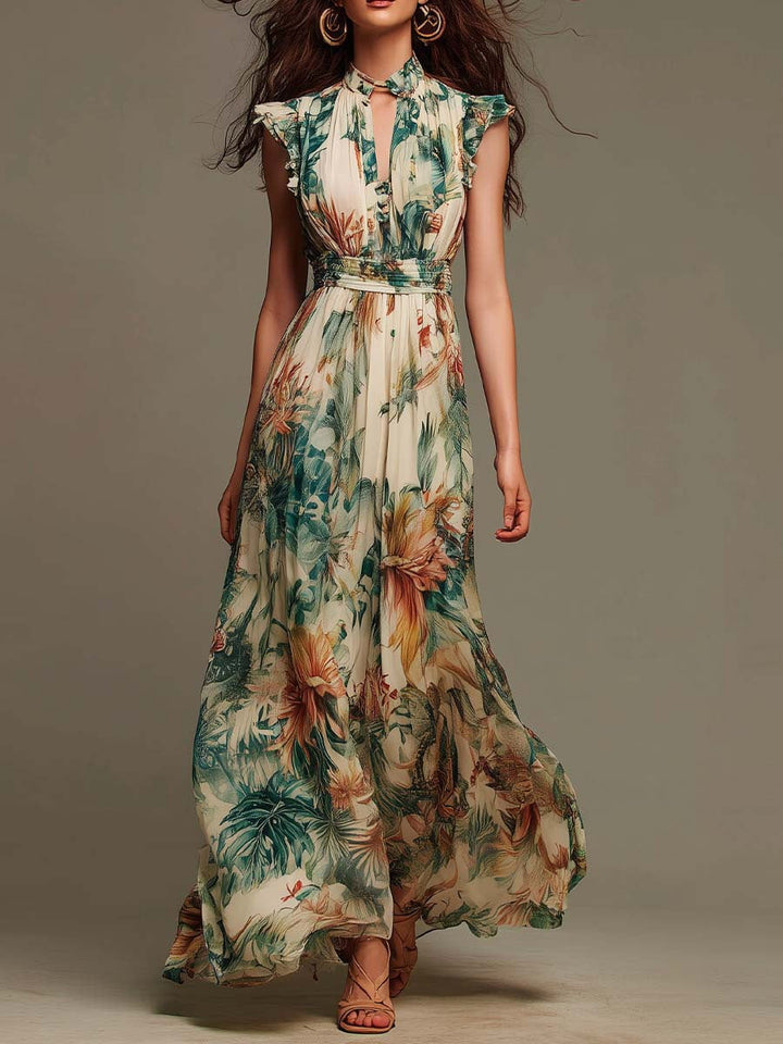 Soleil | Tropical Chiffon Maxi