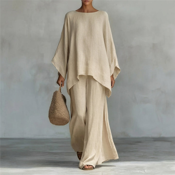 Christine | Two-Piece Set with Long Sleeves and Wide Pants