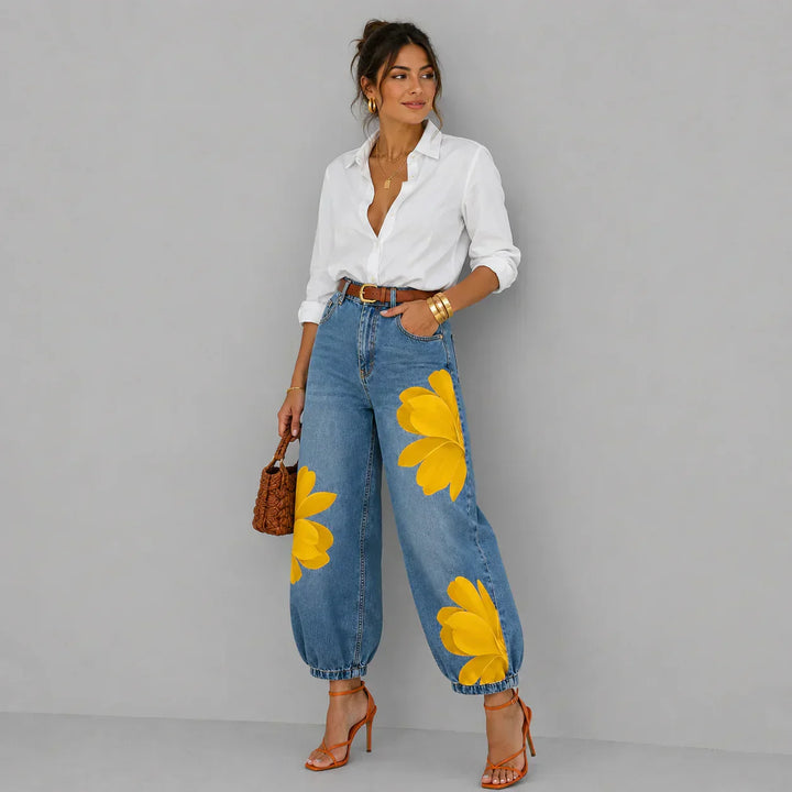 Chesca | Floral Denim Jeans