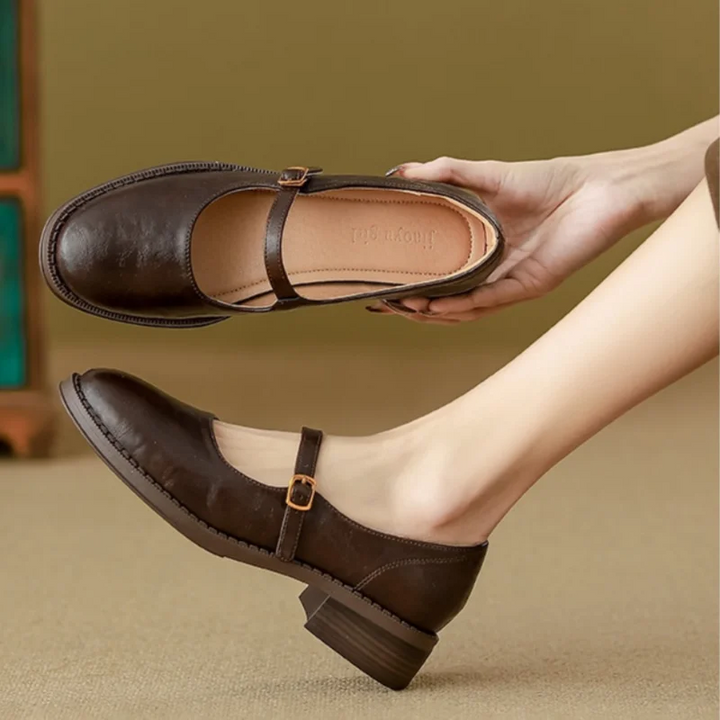 Classic Comfort Mary Janes Made Of Leather