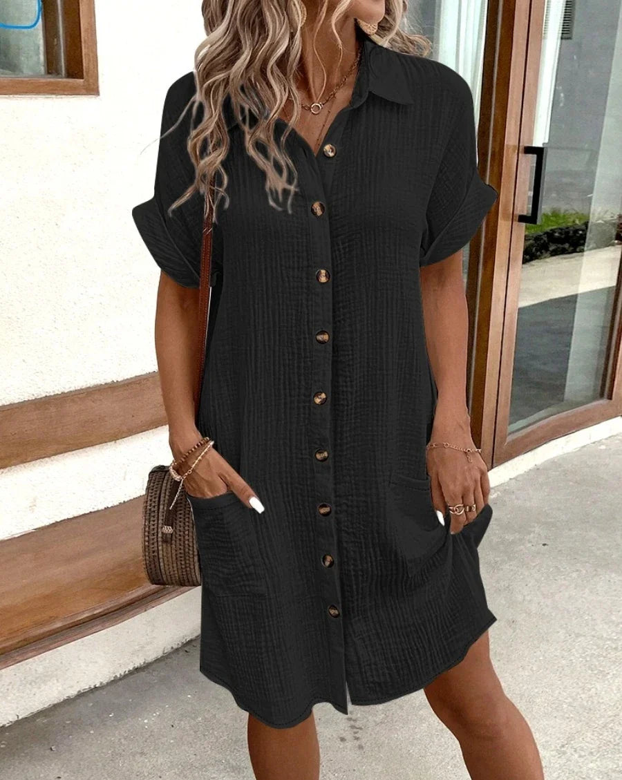Lucy | Relaxed V-Neck Mini Dress