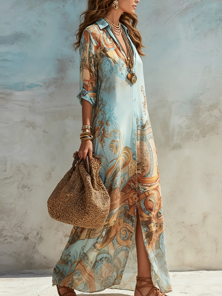 Margot | Baroque Print Maxi