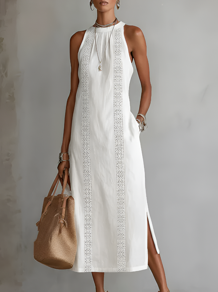 Cecile | Linen Collar Midi