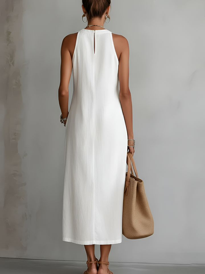 Cecile | Linen Collar Midi