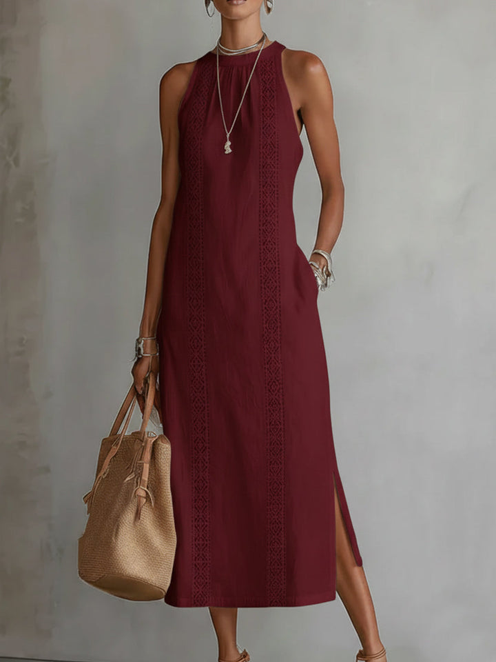Cecile | Linen Collar Midi