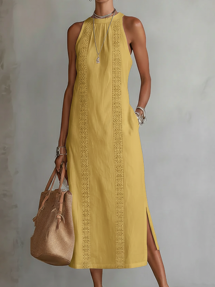 Cecile | Linen Collar Midi